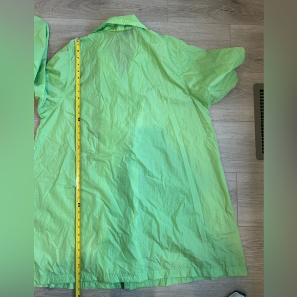 Vintage Diane Von Furstenberg DVF Green Windbreaker Rain Coat Jacket Plus 1X - Picture 9 of 10